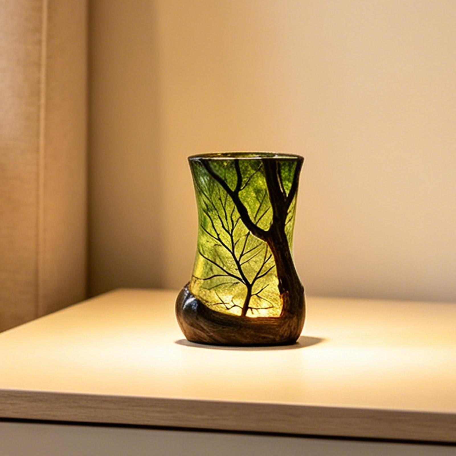 Desk Setup Decor - Bedside Table Lamp Forest Nightlight Decorative