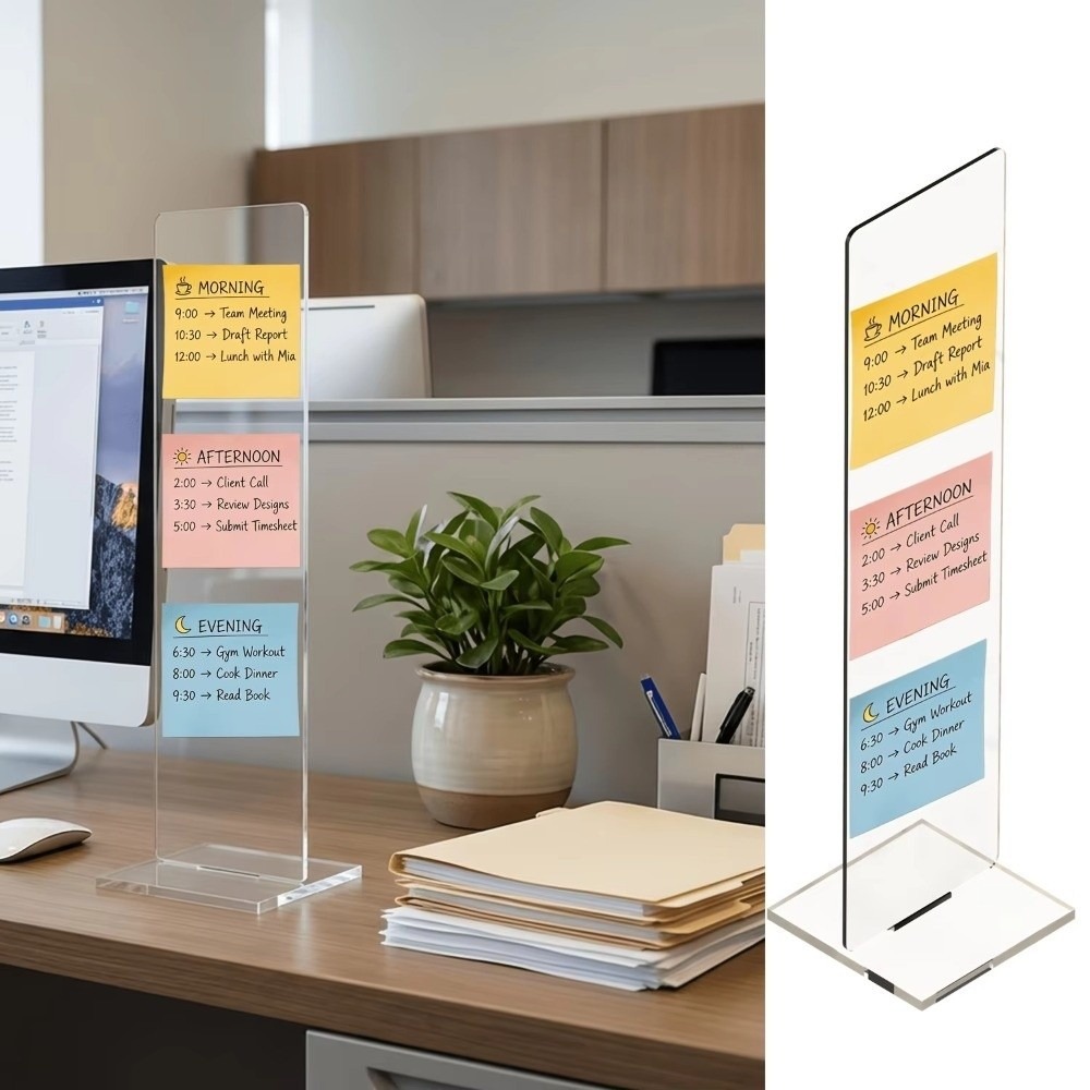 Desk Setup Home - Durable Acrylic Memo Message Board Detachable