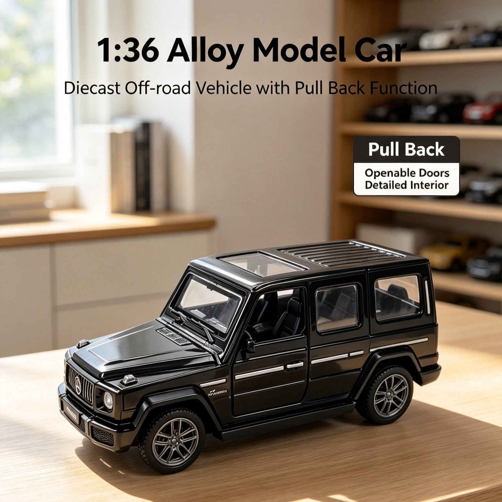 Desk Setup Decor - G63 G-Class 1:36 Alloy Off-Road Car