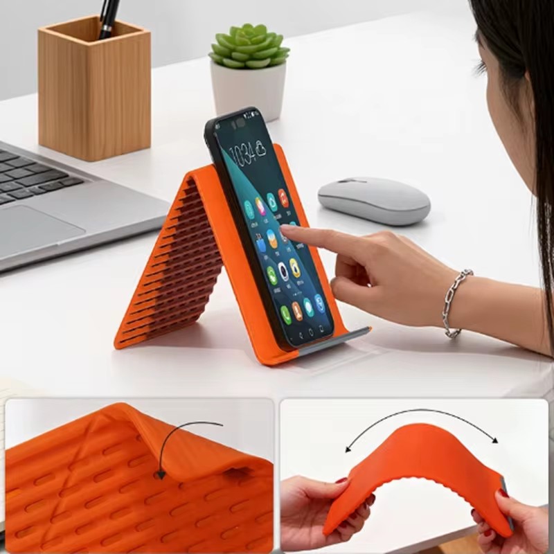 Desk Setup Table - Flexible Foldable Silicone Phone Holder Portable