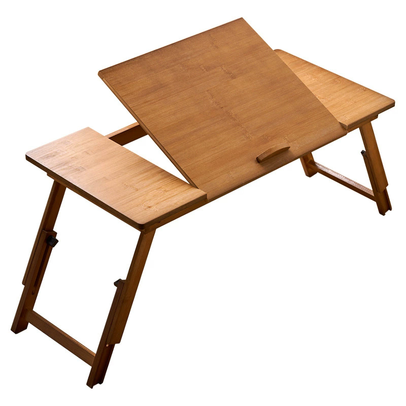 Desk Setup Notebook - Folding Laptop Table Bamboo Adjustable Minimalism