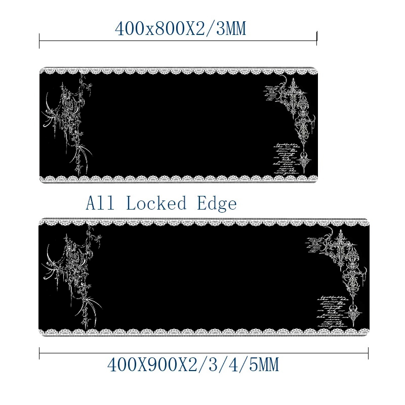 Mouse Pad Dark Style Lace Edge - đánh giá và giá Desk Setup Dark