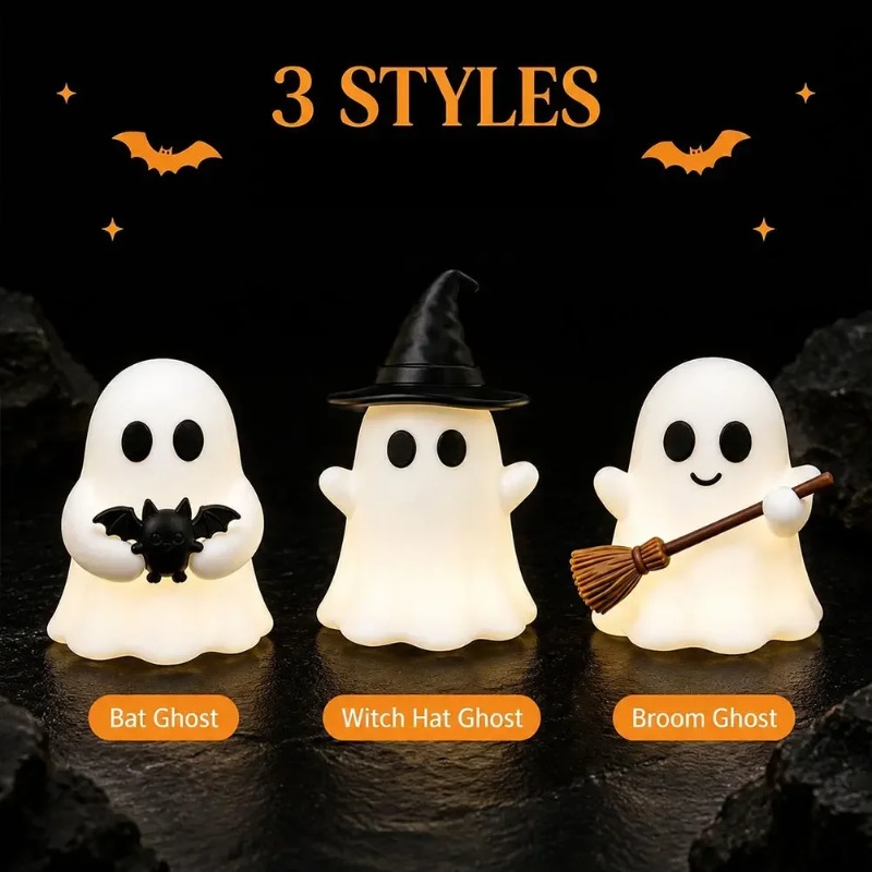 1-5PCS Glow in Dark Mini Ghost - đánh giá và giá Desk Setup Dark