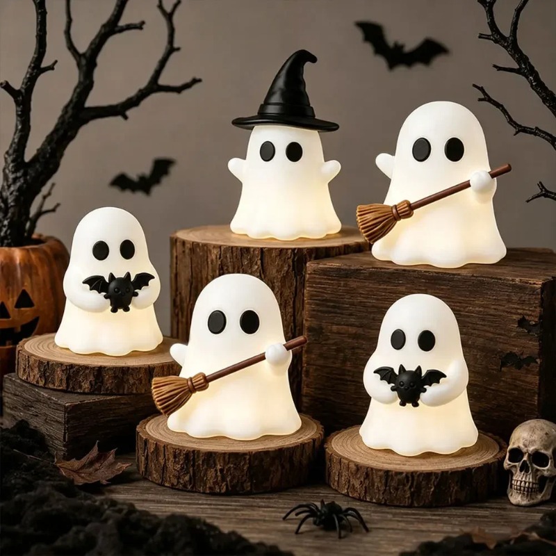 1-5PCS Glow in Dark Mini Ghost - đánh giá và giá Desk Setup Dark