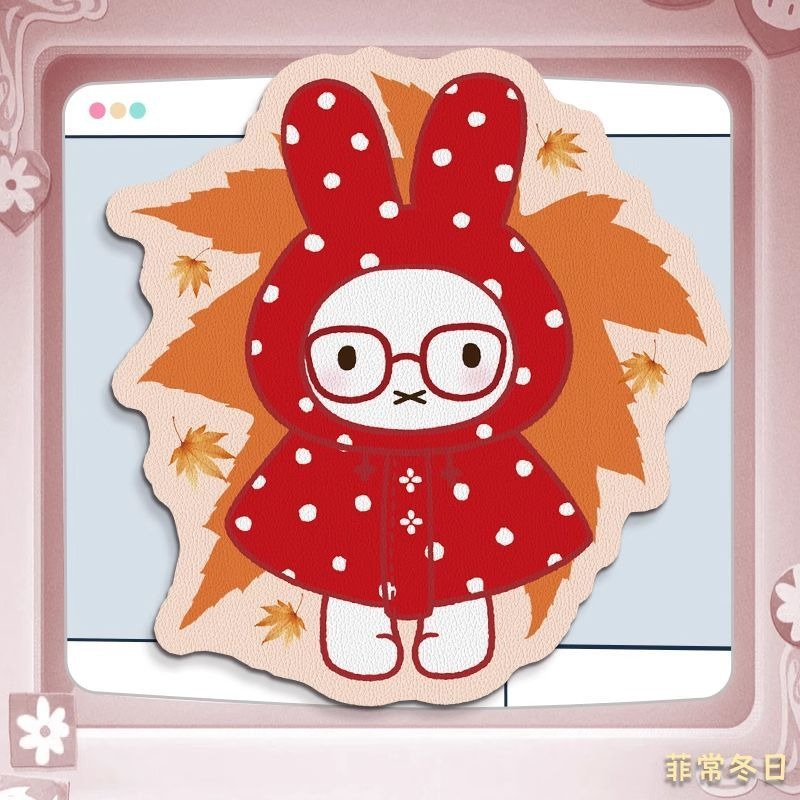 Anime Miffy Leather Mouse Pad  - đánh giá và giá Desk Setup Anime