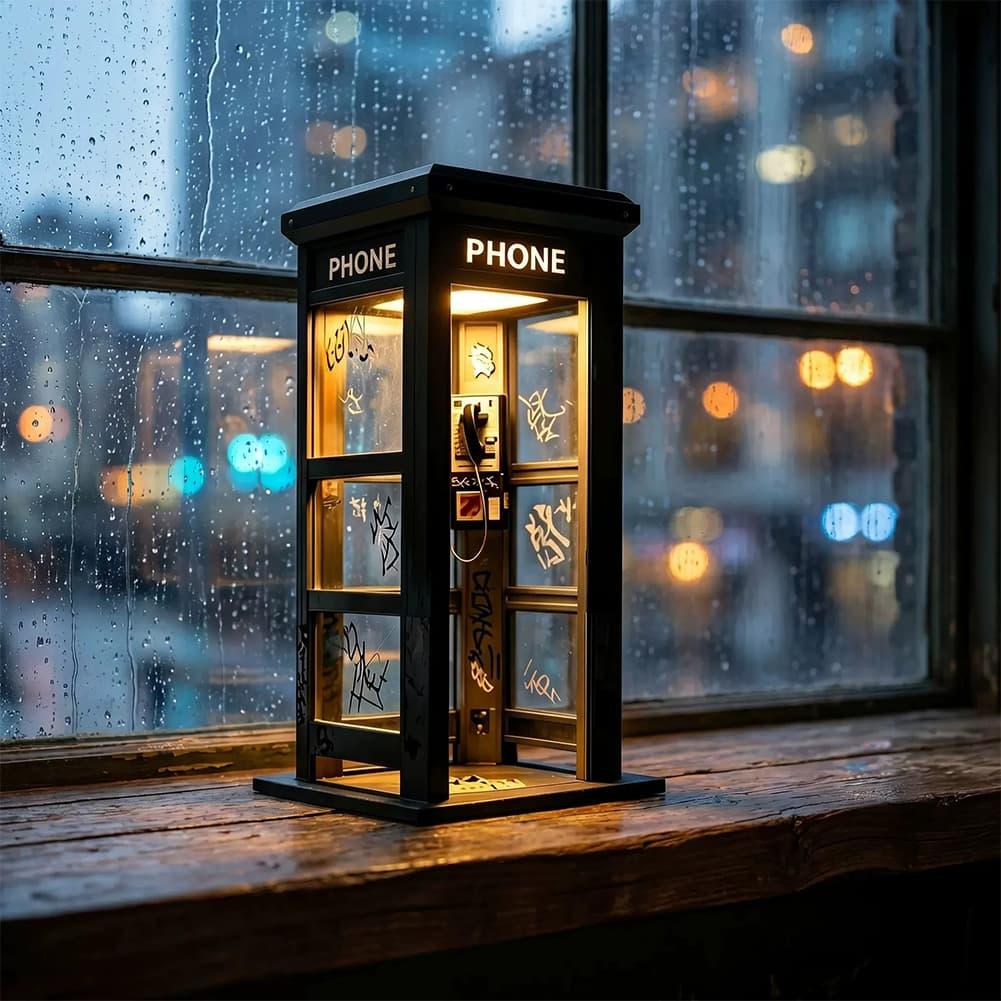 Retro Graffiti Phone Booth Tab - đánh giá và giá Desk Setup Decor