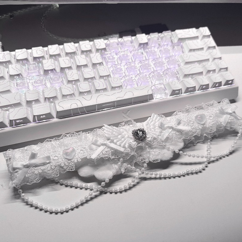 Handmade White Lace Monitor De - đánh giá và giá Desk Setup Diy