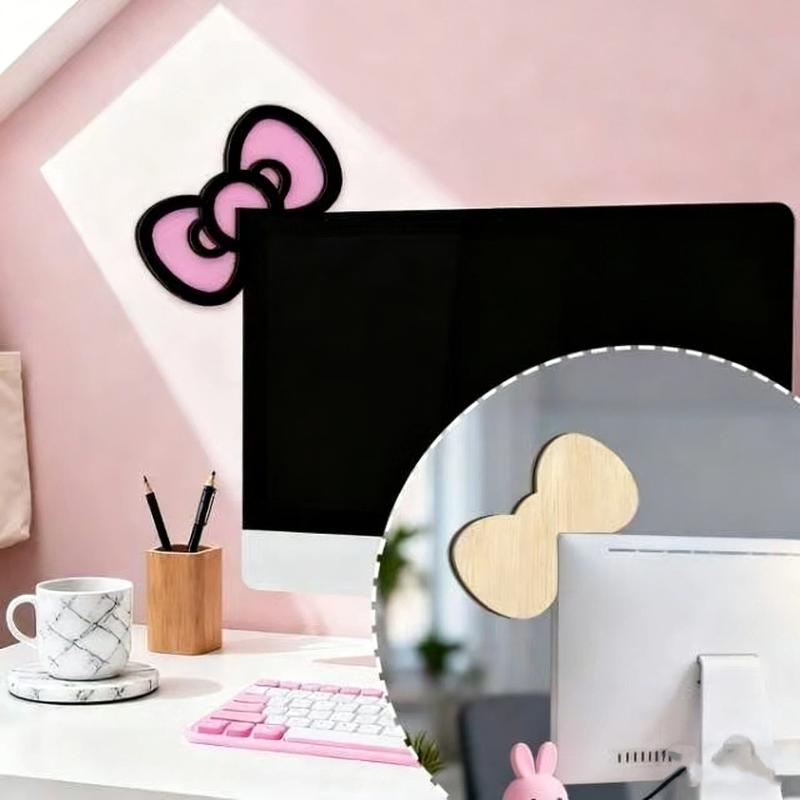 New 1/2Pcs Wooden Bowknot PC A - đánh giá và giá Desk Setup Home