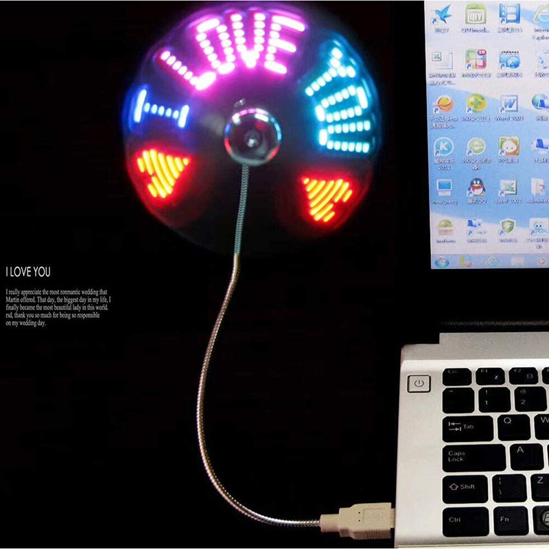 Sáng Tạo Quạt USB đèn LED USB  - đánh giá và giá Desk Setup Programmer