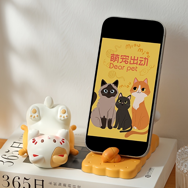 Charming Cat-Shaped Resin Phon - đánh giá và giá Desk Setup Home