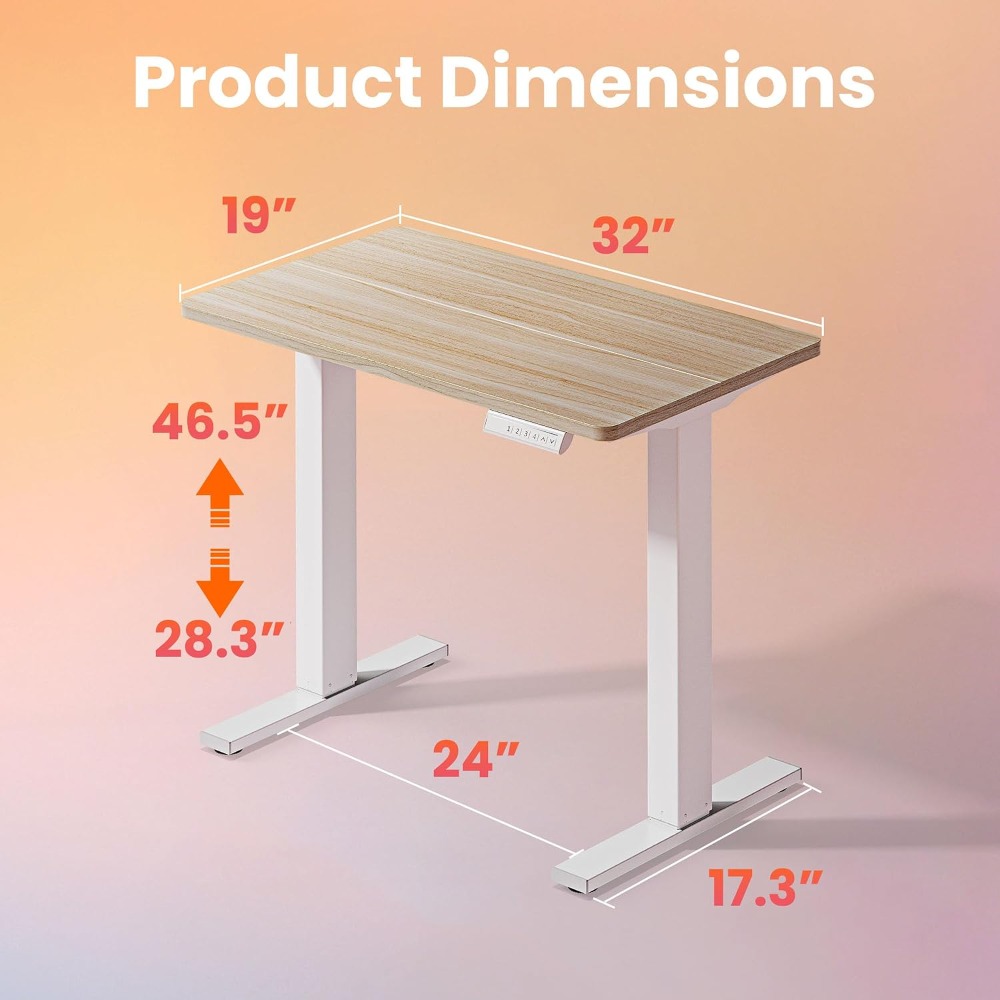 Small Electric Standing Desk A - đánh giá và giá Desk Setup Height