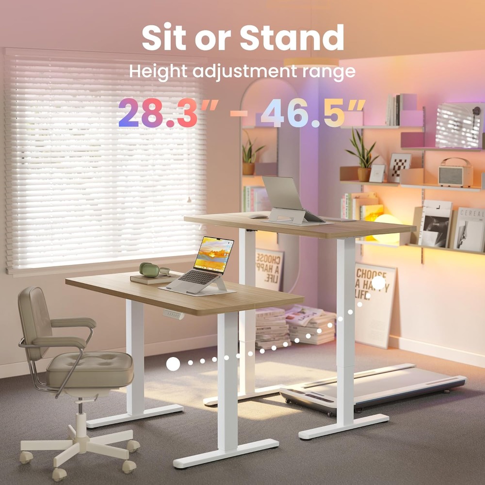 Small Electric Standing Desk A - đánh giá và giá Desk Setup Height