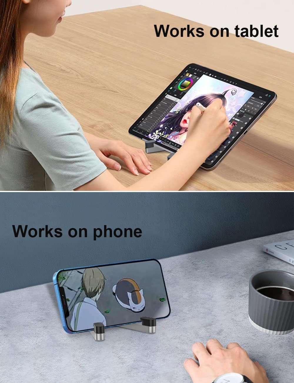 Foldable Aluminum Cell Phone S - đánh giá và giá Desk Setup Table