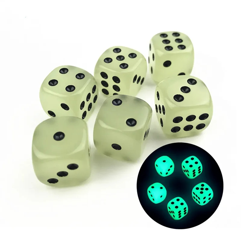 6-36Pcs 14mm Luminous Dice 6 S - đánh giá và giá Desk Setup Dark