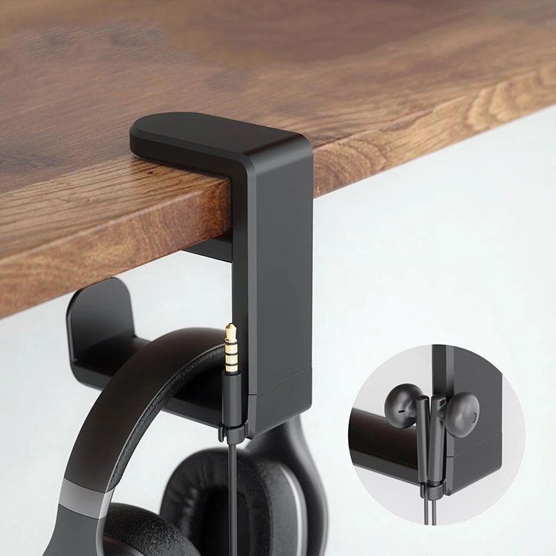 Universal Desktop 360° Rotatin - đánh giá và giá Headphone Hook Under