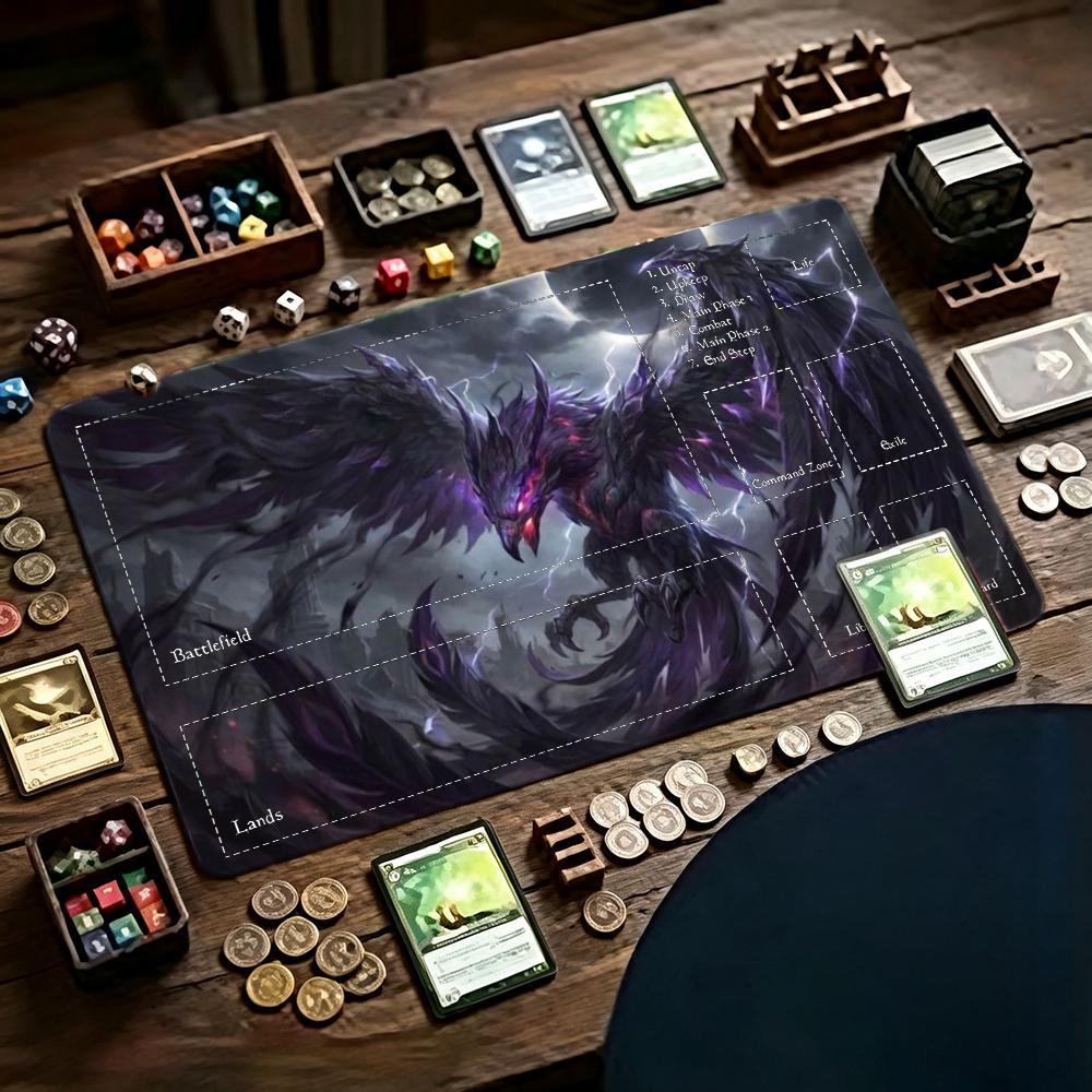 Dark Purple Phoenix Playmat TC - đánh giá và giá Desk Setup Dark
