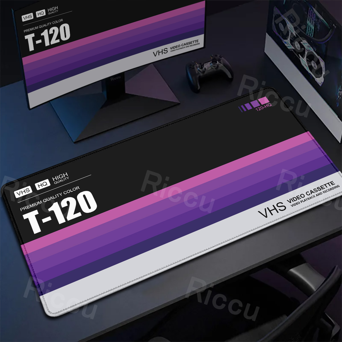 Retro VHS Style Mouse Pad Xxl  - đánh giá và giá Desk Setup Anime