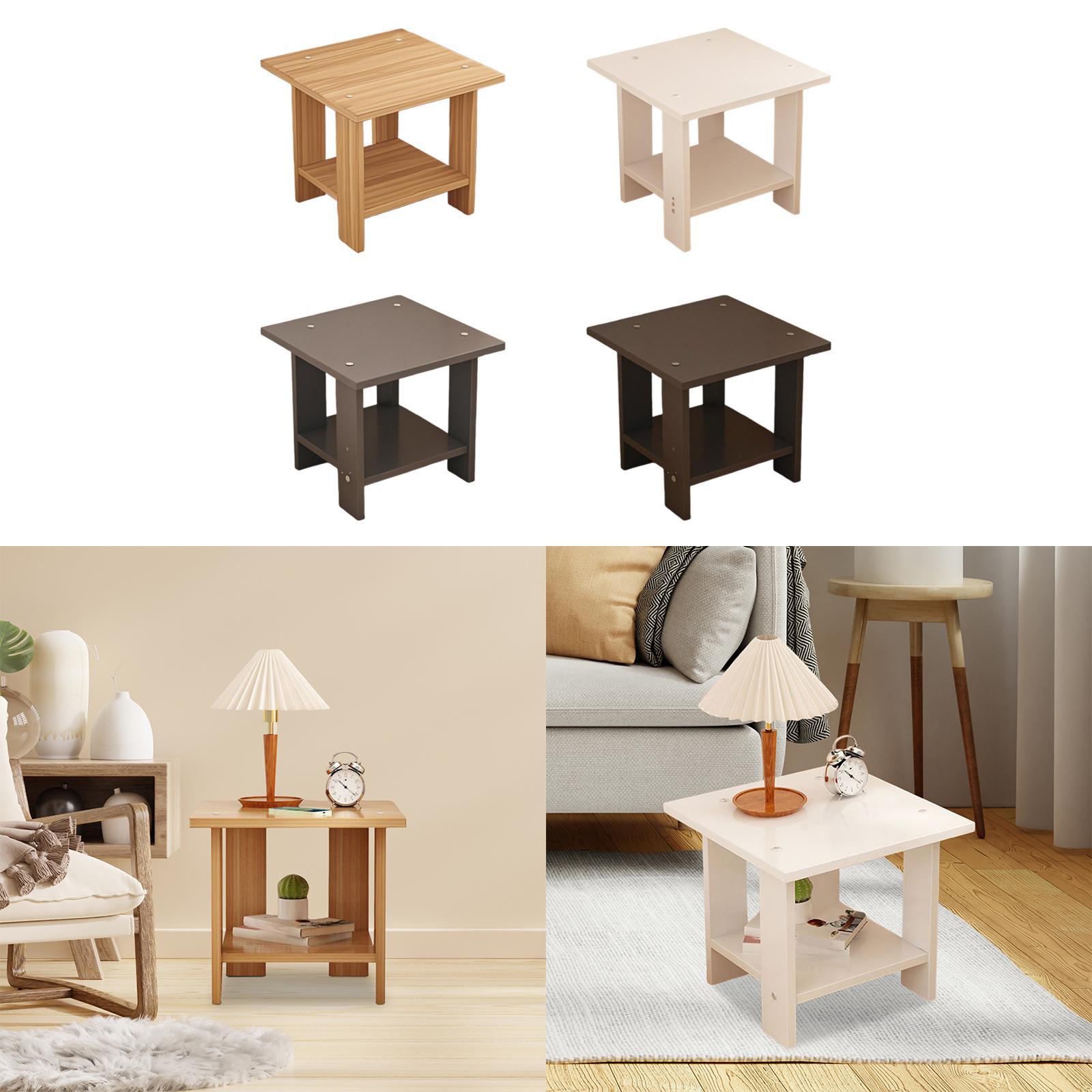 Wooden Double Layers Side Tabl - đánh giá và giá Desk Setup Notebook