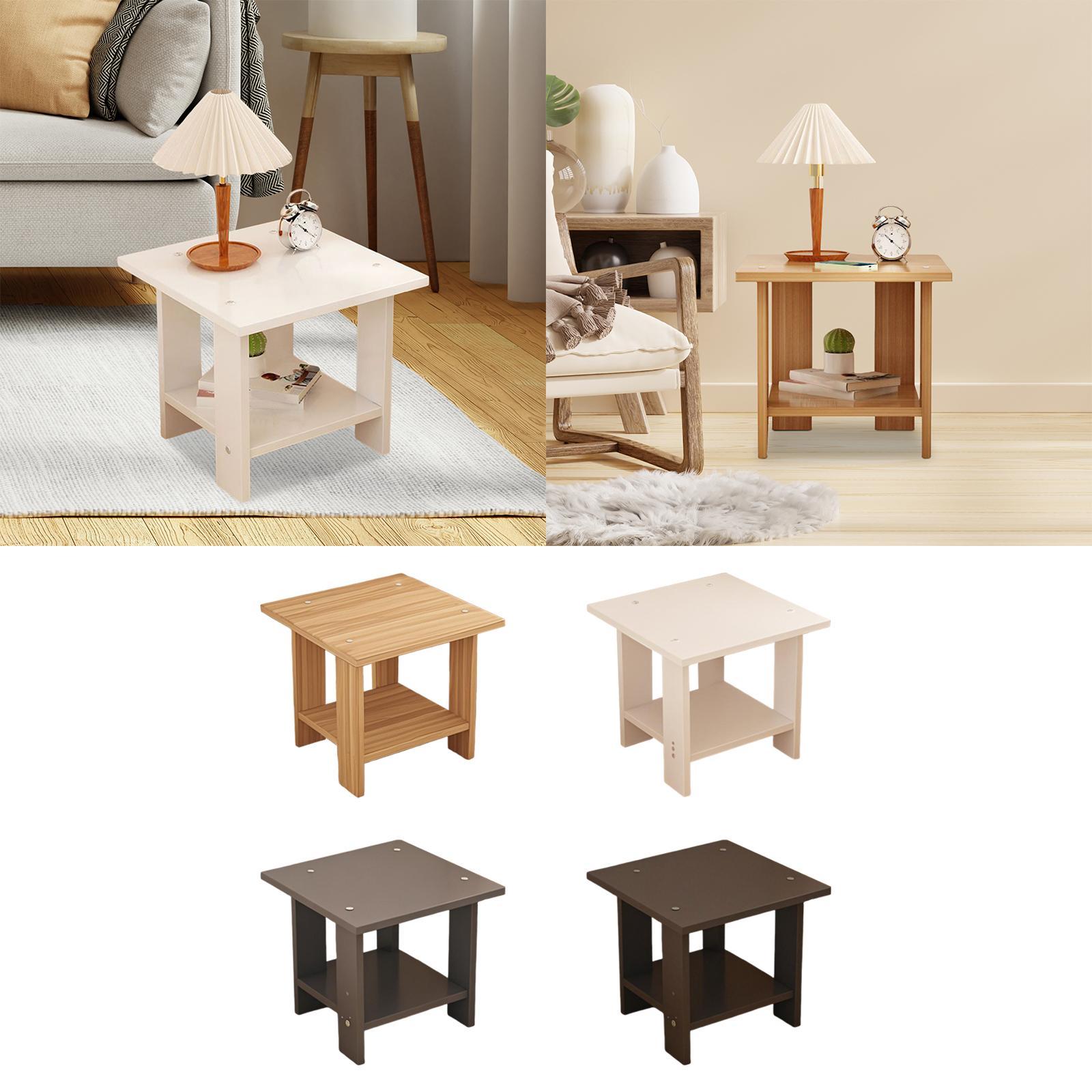Wooden Double Layers Side Tabl - đánh giá và giá Desk Setup Notebook