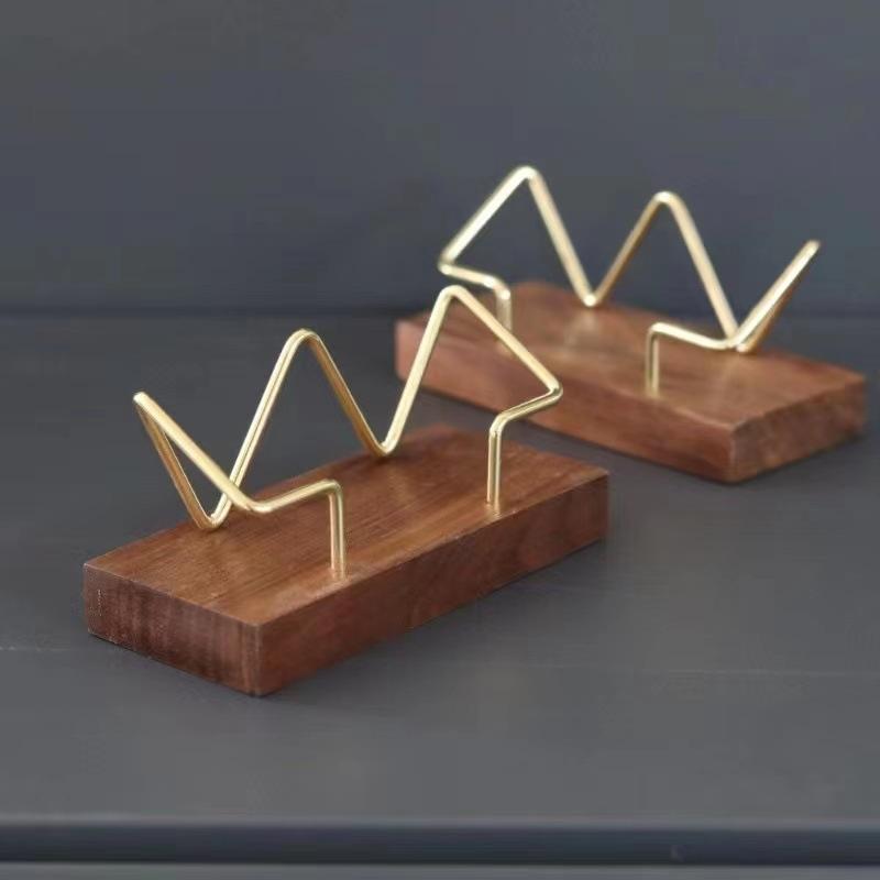 【A8】Wooden Business Card Holde - đánh giá và giá Desk Setup Home