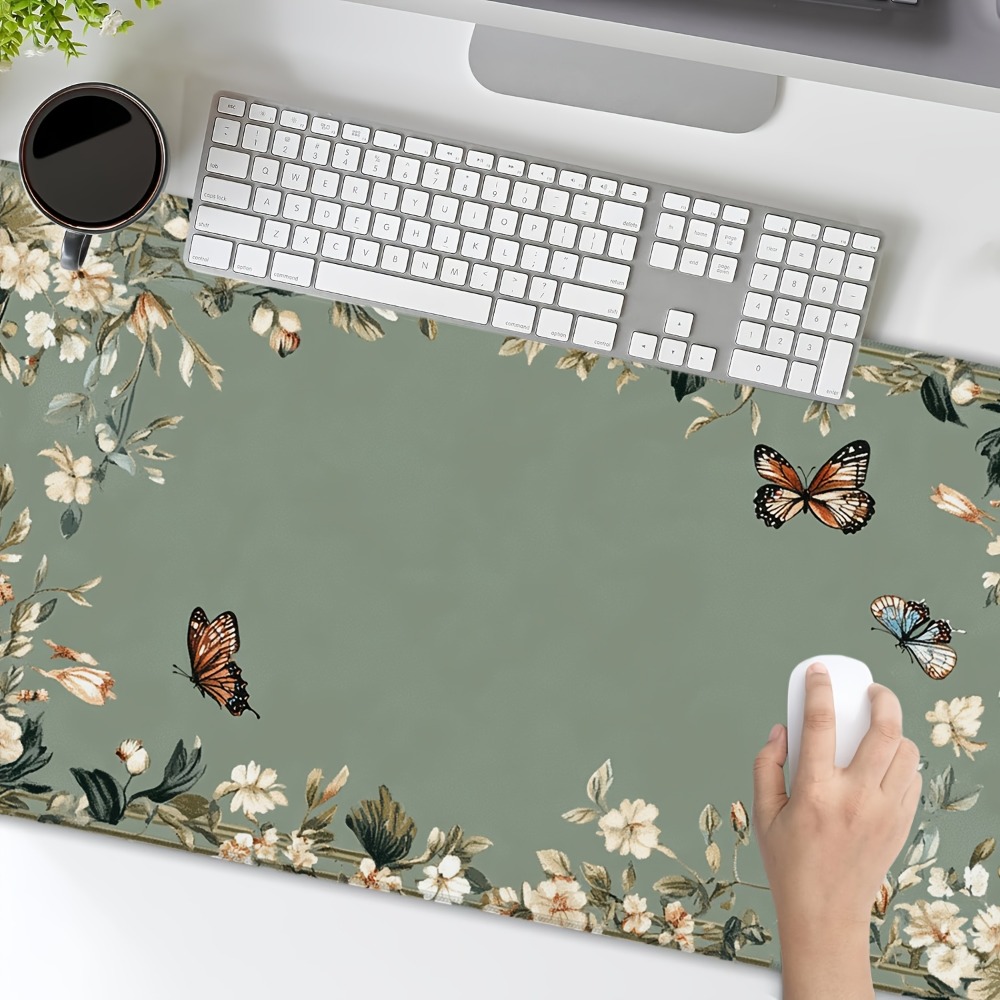 Plant table mat with butterfly - đánh giá và giá Desk Setup Designer