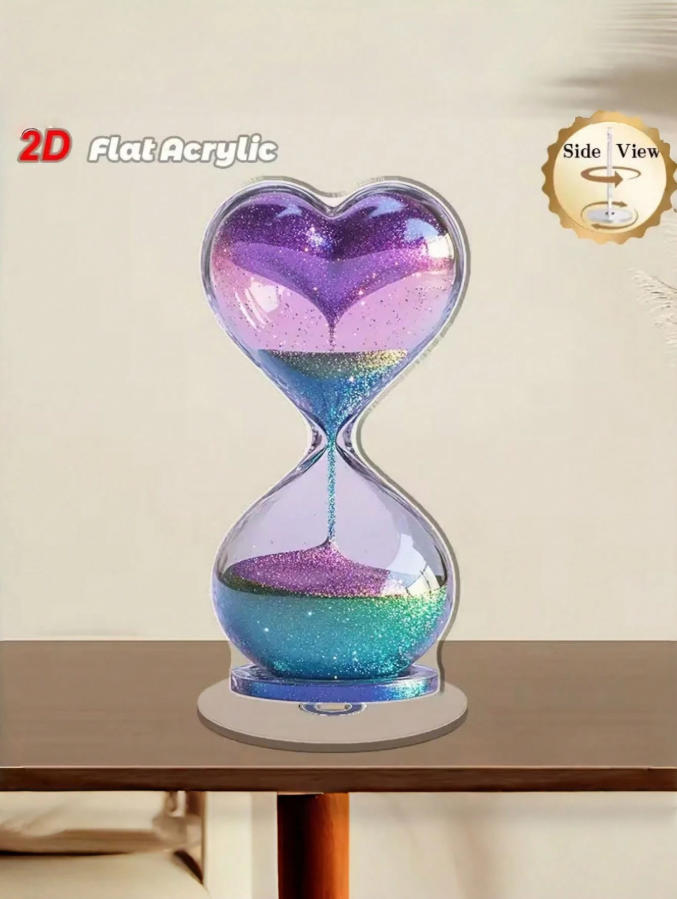 1Pc 2D Flat, Rotating Heart-Sh - đánh giá và giá Desk Setup Decor
