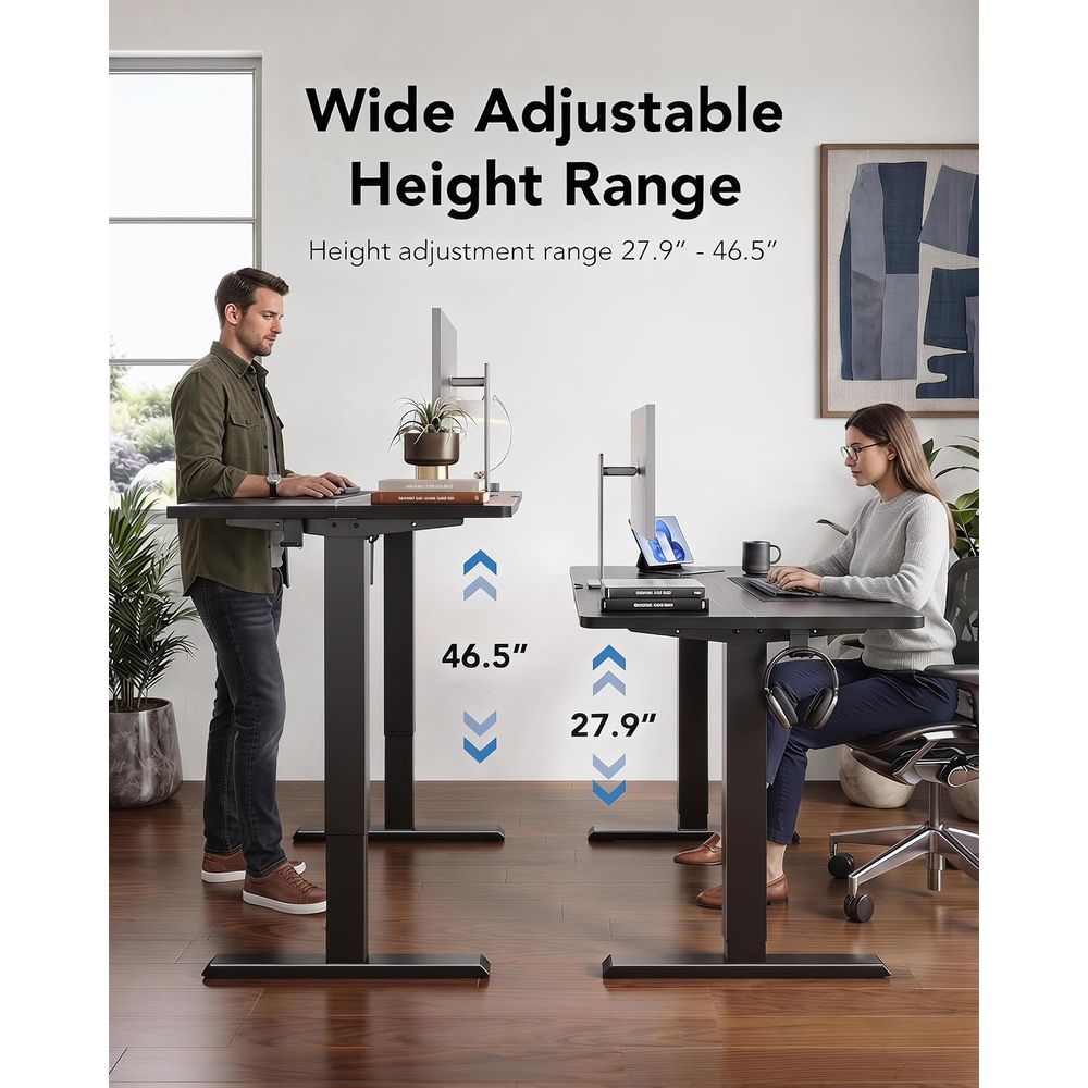Electric Standing Desk, 47 x 2 - đánh giá và giá Desk Setup Height