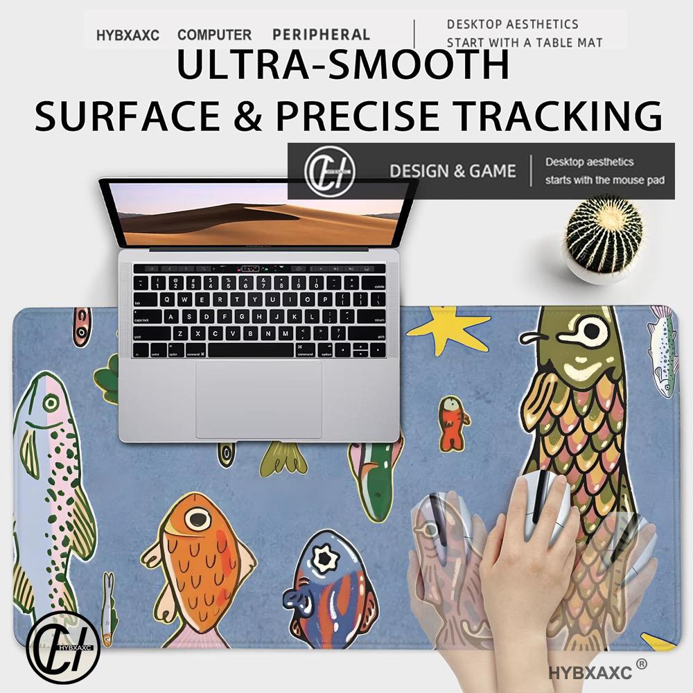 Colorful Fish Art Desk Mat Mou - đánh giá và giá Desk Setup Designer