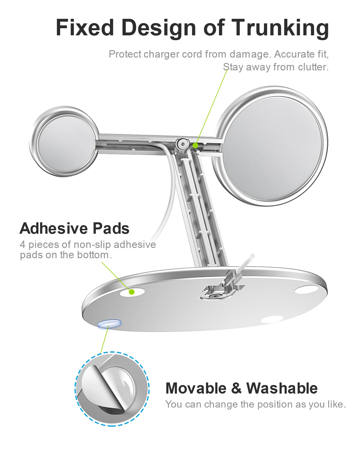 EWA 2-in-1 Desktop Phone Stand - đánh giá và giá Desk Setup Table