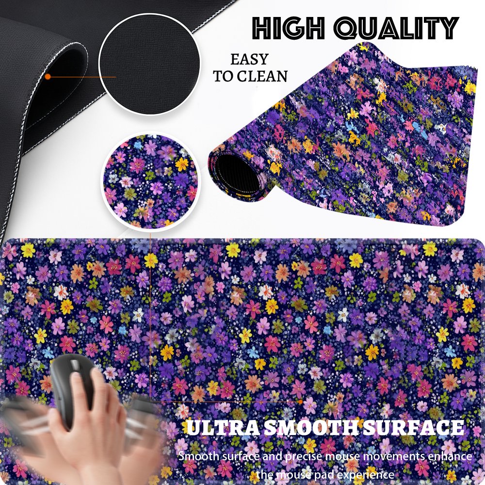 Floral Pattern Desk Mat Large  - đánh giá và giá Desk Setup Dark