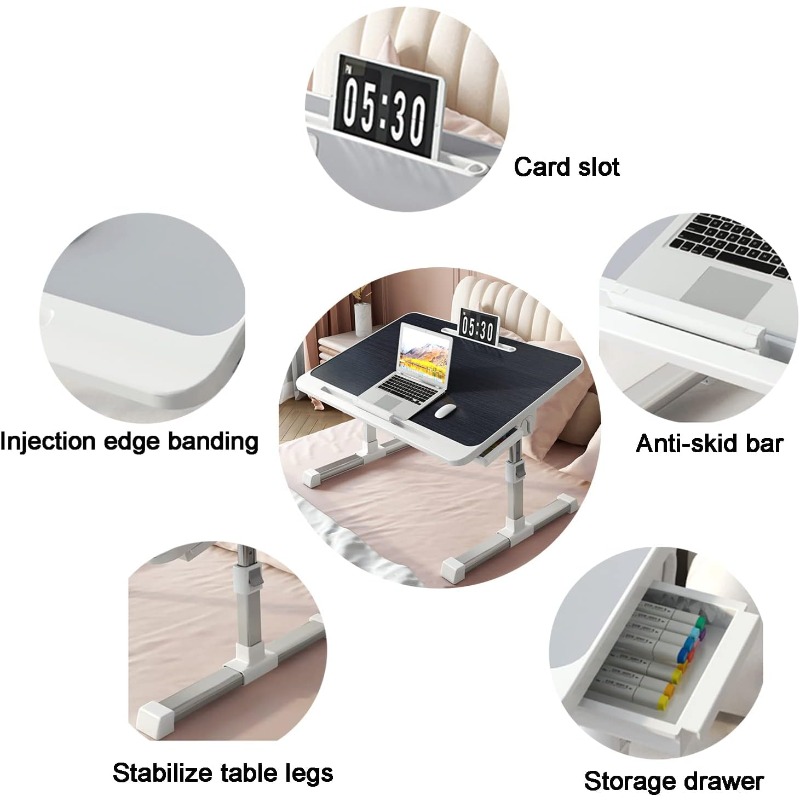 Laptop Bed Tray Table Adjustab - đánh giá và giá Desk Setup Notebook