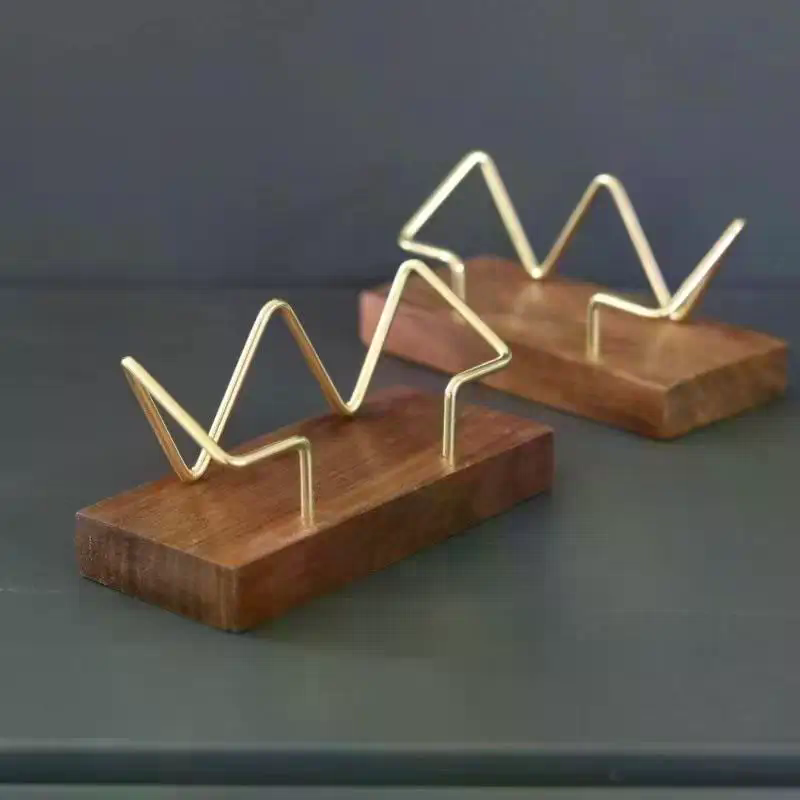 Wooden Business Card Holder Or - đánh giá và giá Desk Setup Home